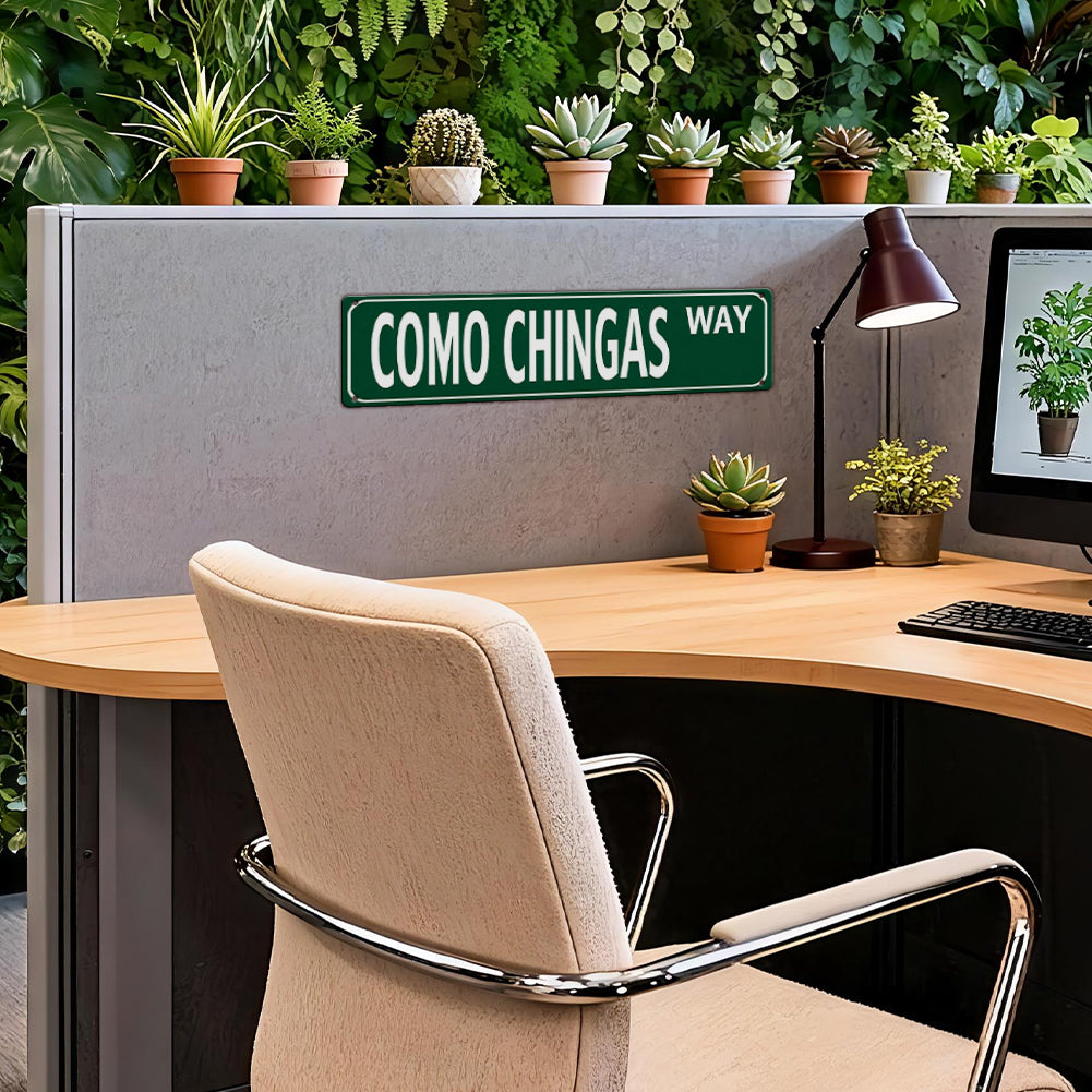 Funny Spanglish Vintage Wall Decor - COMO CHINGAS.way