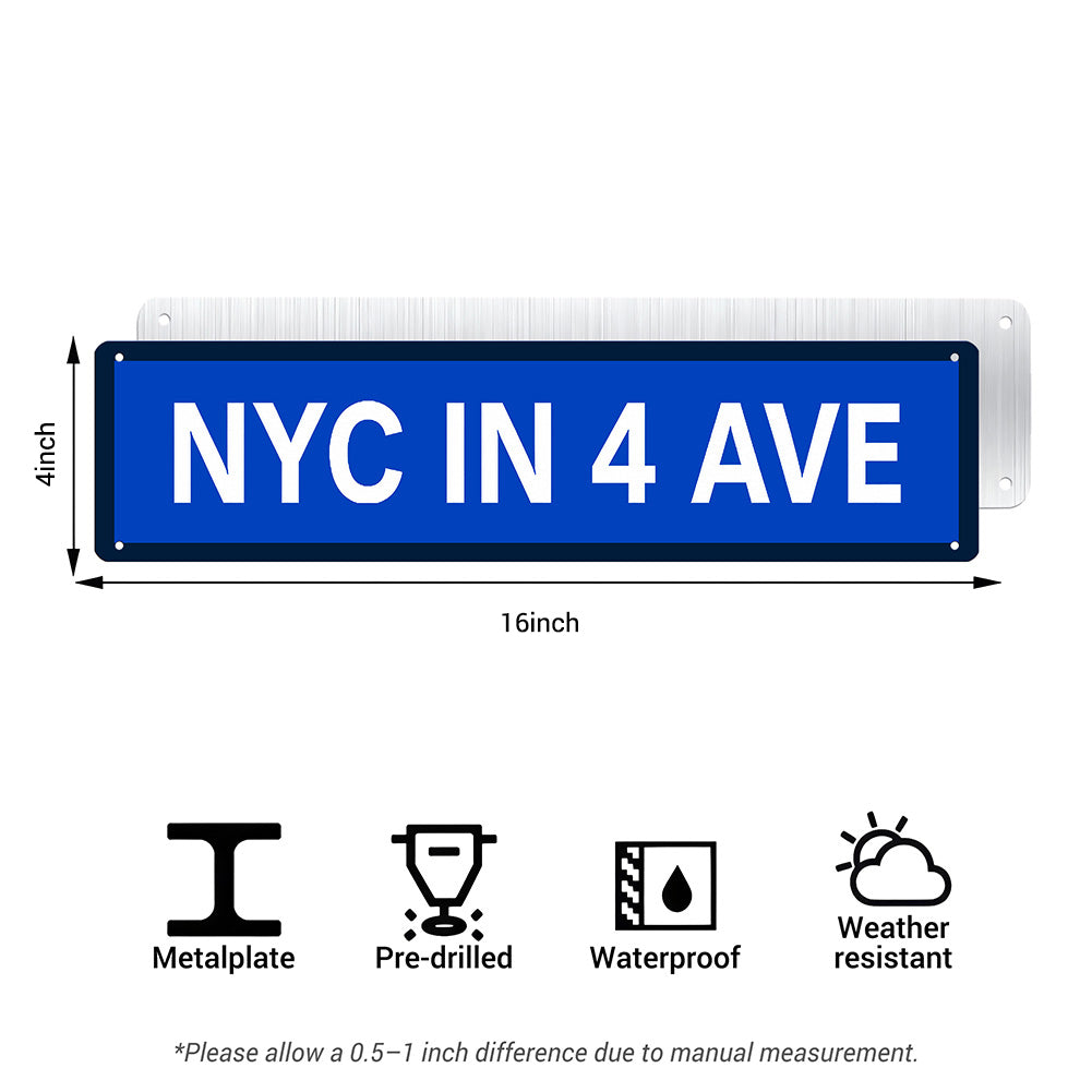 NYC in 4 Ave Metal Sign – 27 Years Later, New York Stand Up