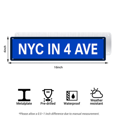 NYC in 4 Ave Metal Sign – 27 Years Later, New York Stand Up