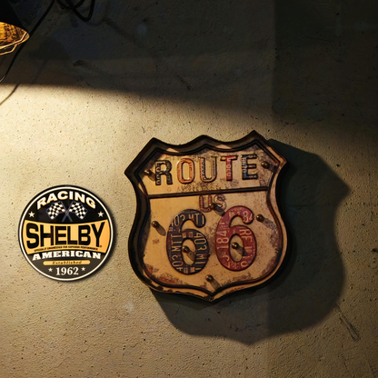 Shelby American Racing Round Metal Sign – Est. 1962