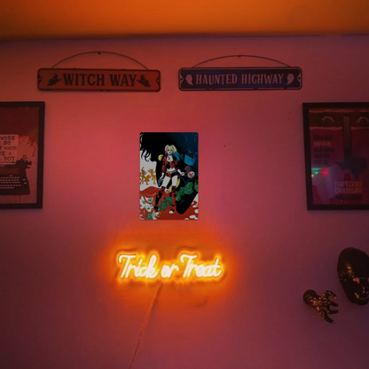 Harley Quinn Rebirth Tin Sign – Gotham Pop Art Wall Décor