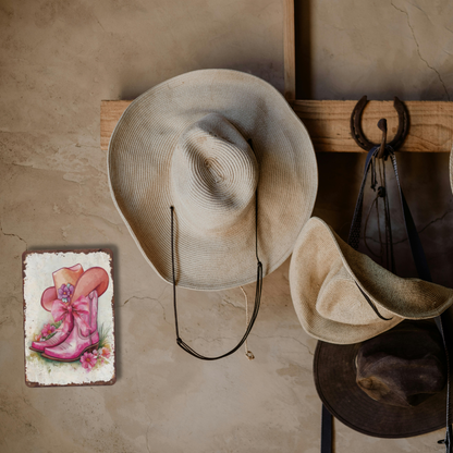 Pink Cowboy Boots & Hat