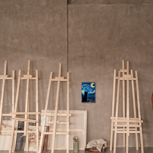 Starry Night Lone Cat