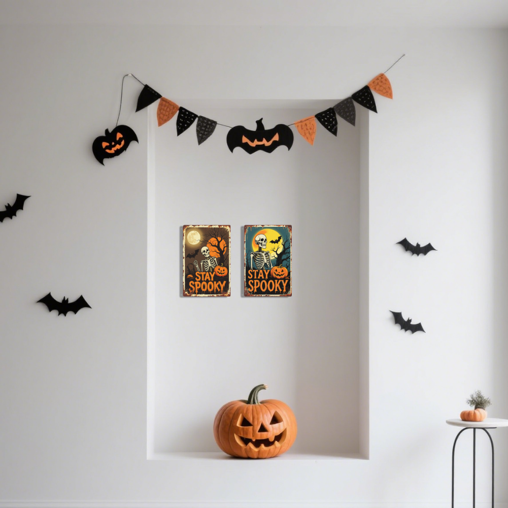 2pcs - Stay Spooky Blue Night & Autumn Moon