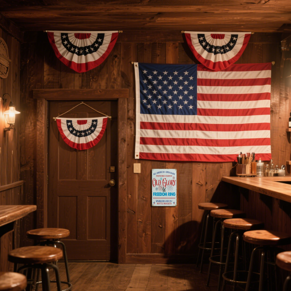 Old Glory Let Freedom Ring Vintage Fireworks