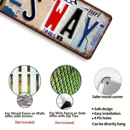 Funny Spanglish Vintage License Plate Metal Sign - NO MAMES.way