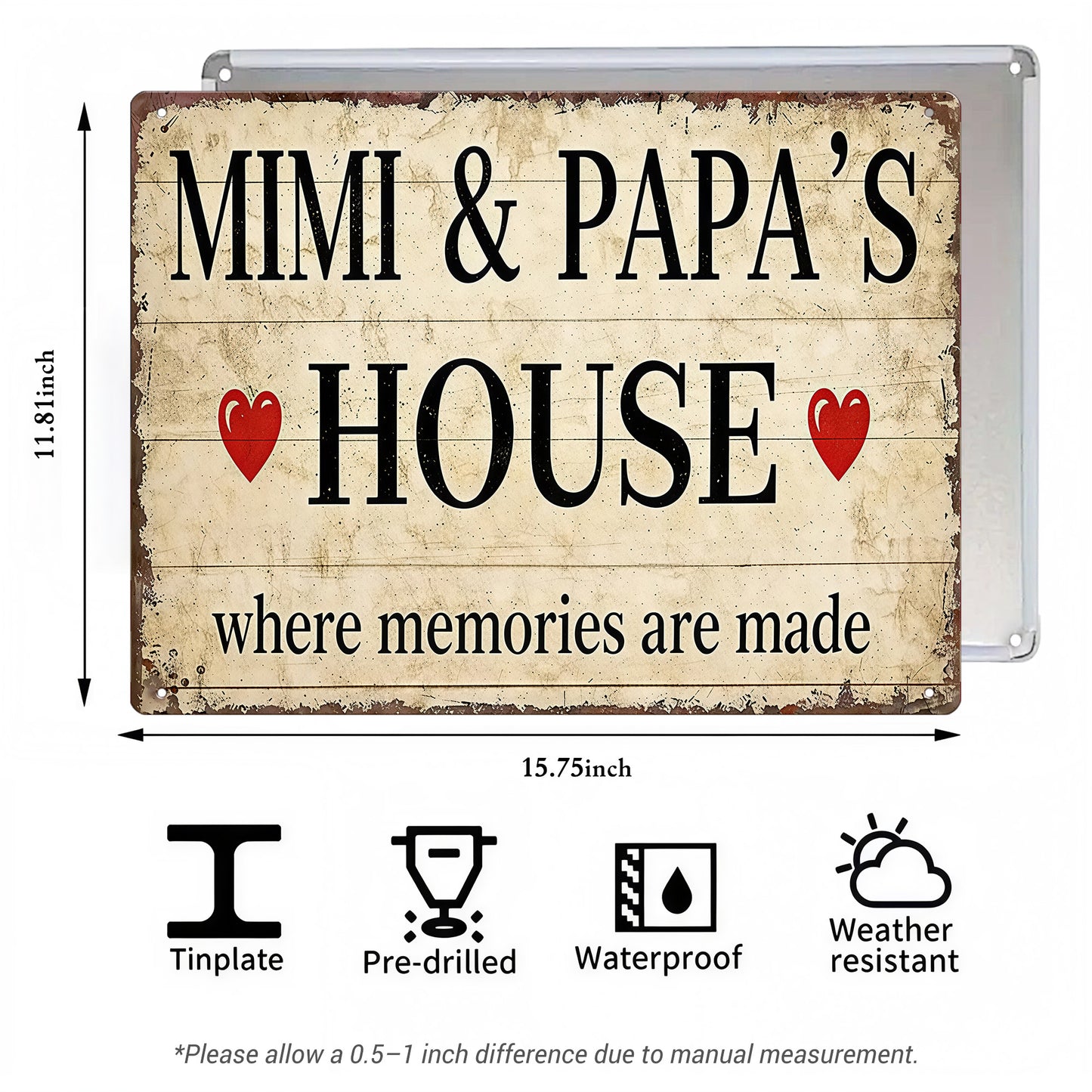 Mimi & Papa’s House Metal Sign