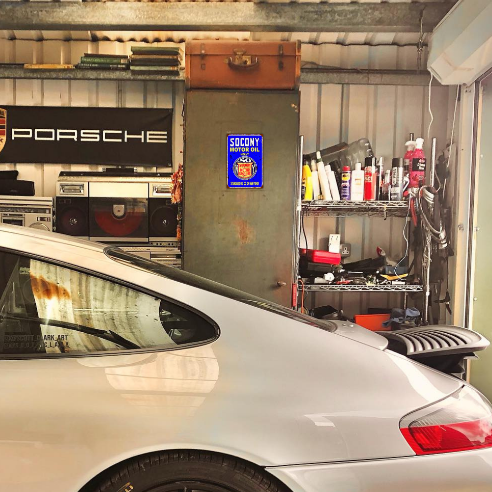 SOCONY Motor Oil Vintage Tin Sign