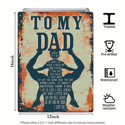 To My Dad – Vintage Metal Tin Sign