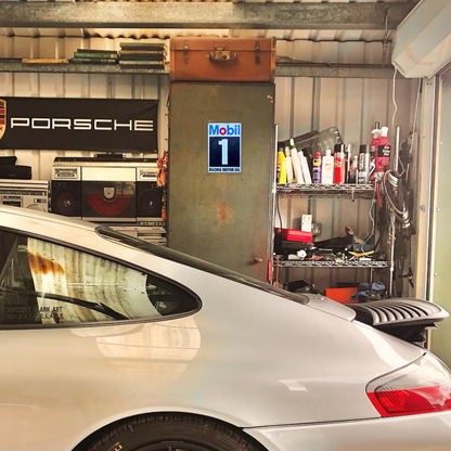 Mobil 1 Racing Motor Oil Vintage Tin Sign