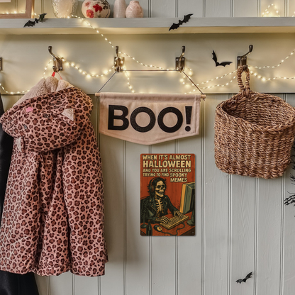 Almost Halloween — Rocker Skeleton Spooky Meme Poster