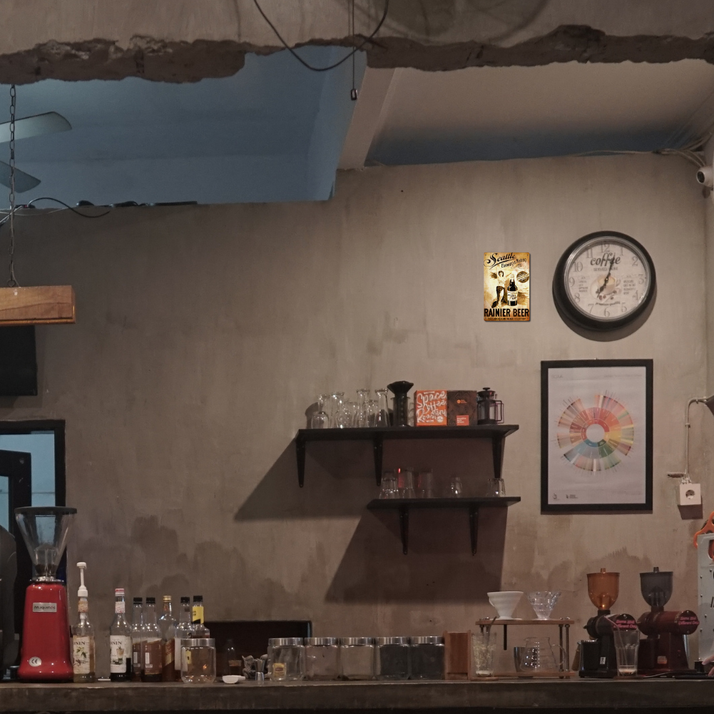 Rainier Beer Vintage Seattle Brewing Metal Sign