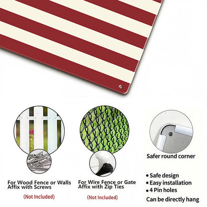 American Flag Metal Sign - 12 x 16 Inch