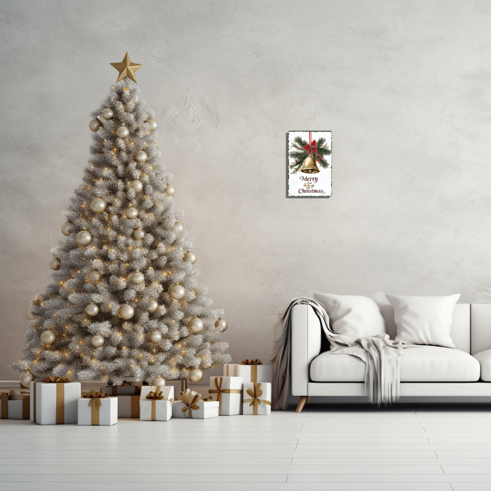 "Merry Christmas" Classic Bell & Holly