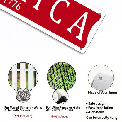 America Est 1776 Metal Sign