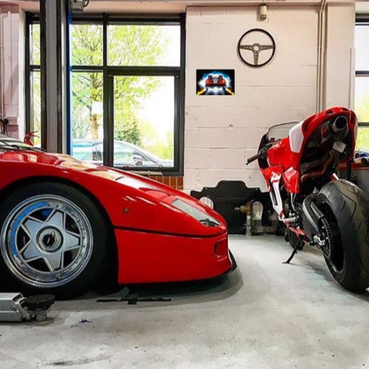 Back to the Future DeLorean &  OUTATIME Tin Sign