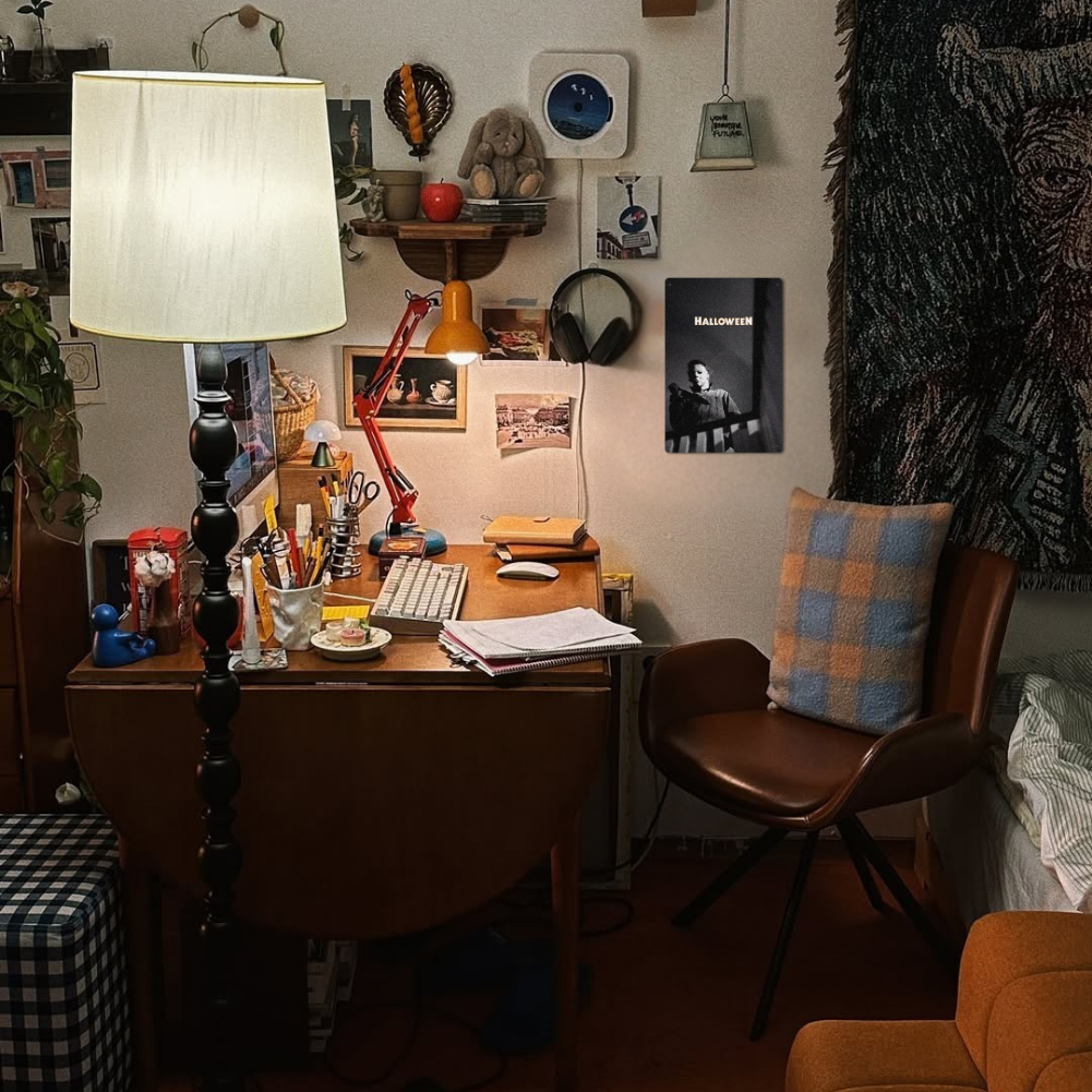 Halloween Michael Myers Staircase Tin Sign