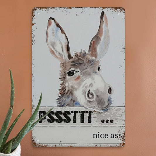 Funny Donkey Nice Ass Sign
