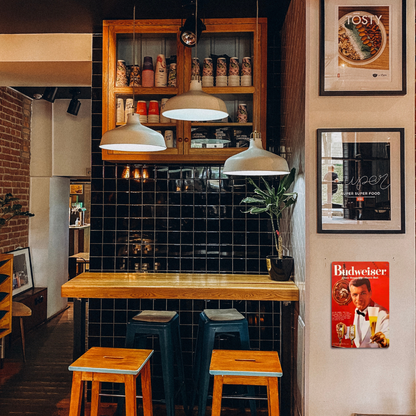 Budweiser “Where There’s Life” Vintage Metal Sign