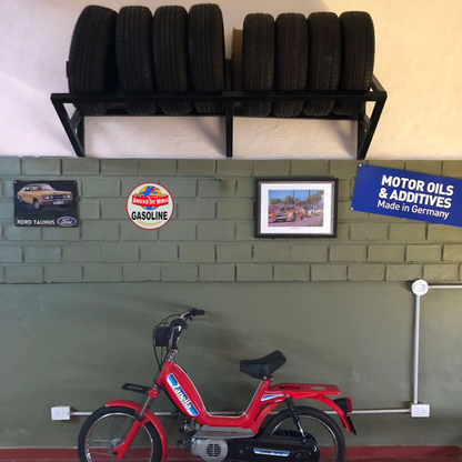 Around The World Gasoline Round Metal Sign