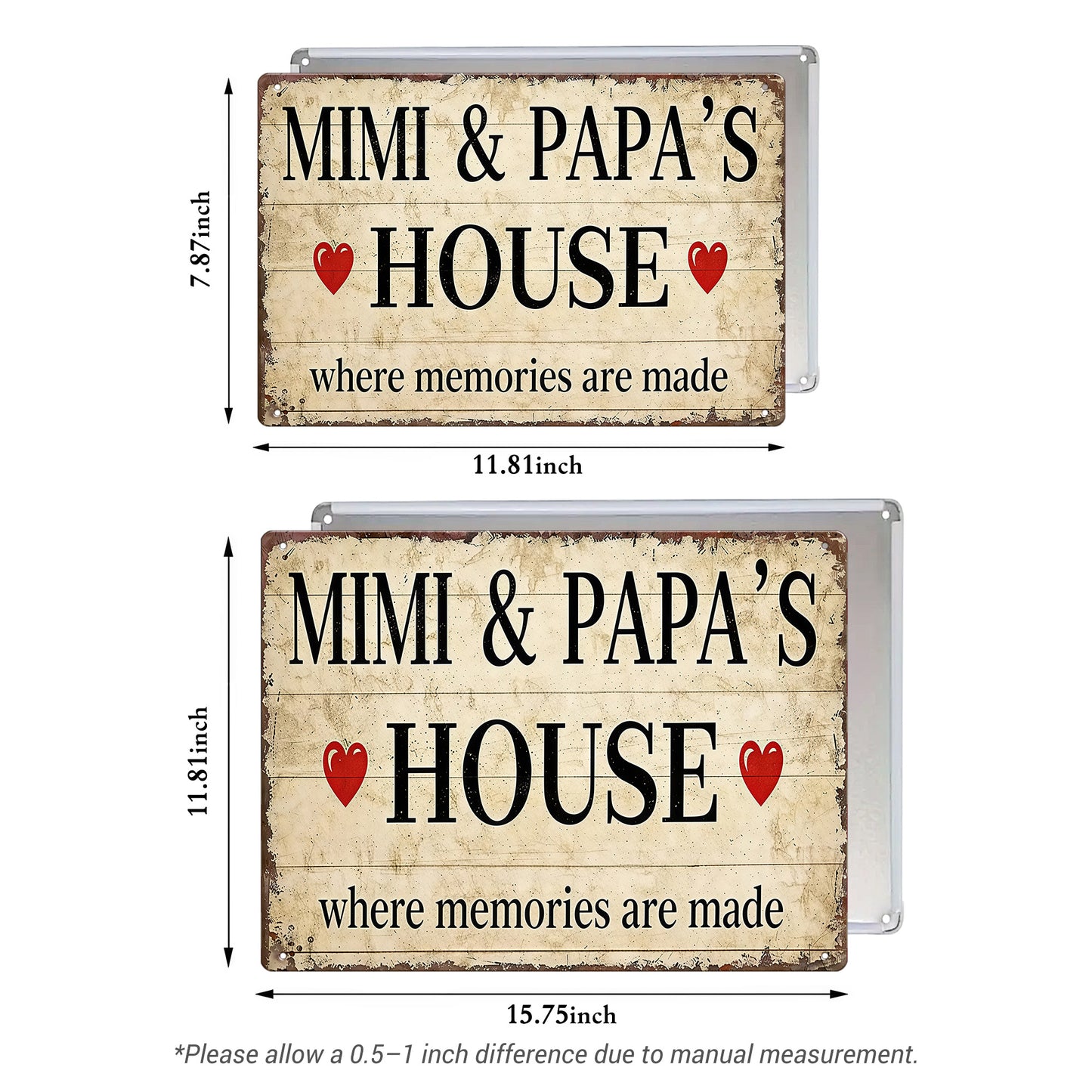 Mimi & Papa’s House Metal Sign