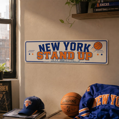 New York Stand Up Metal Sign