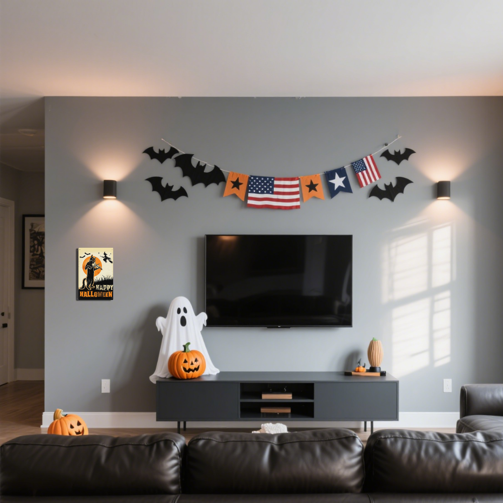 "Happy Halloween" Fiddle-Playing Cat