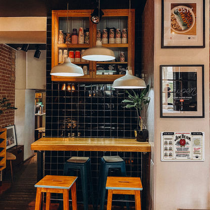 Jim Beam Kentucky Straight Bourbon Vintage Metal Sign