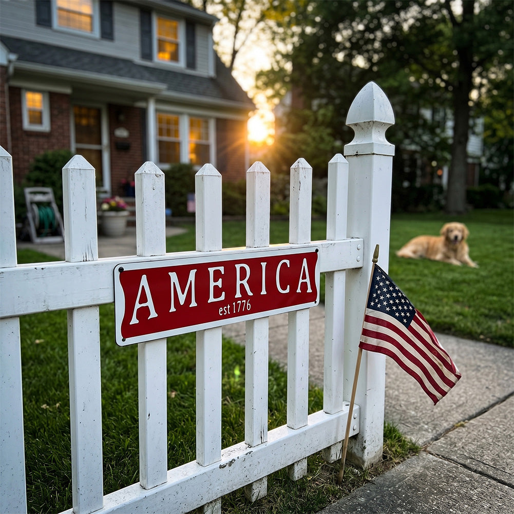 America Est 1776 Metal Sign