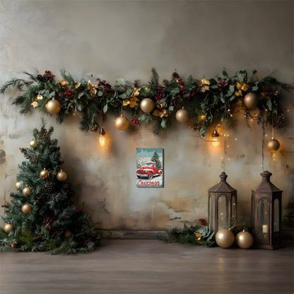 Red Christmas Truck & Tree