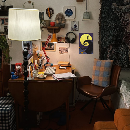 Jack & Sally Moonlit Silhouette Tin Sign