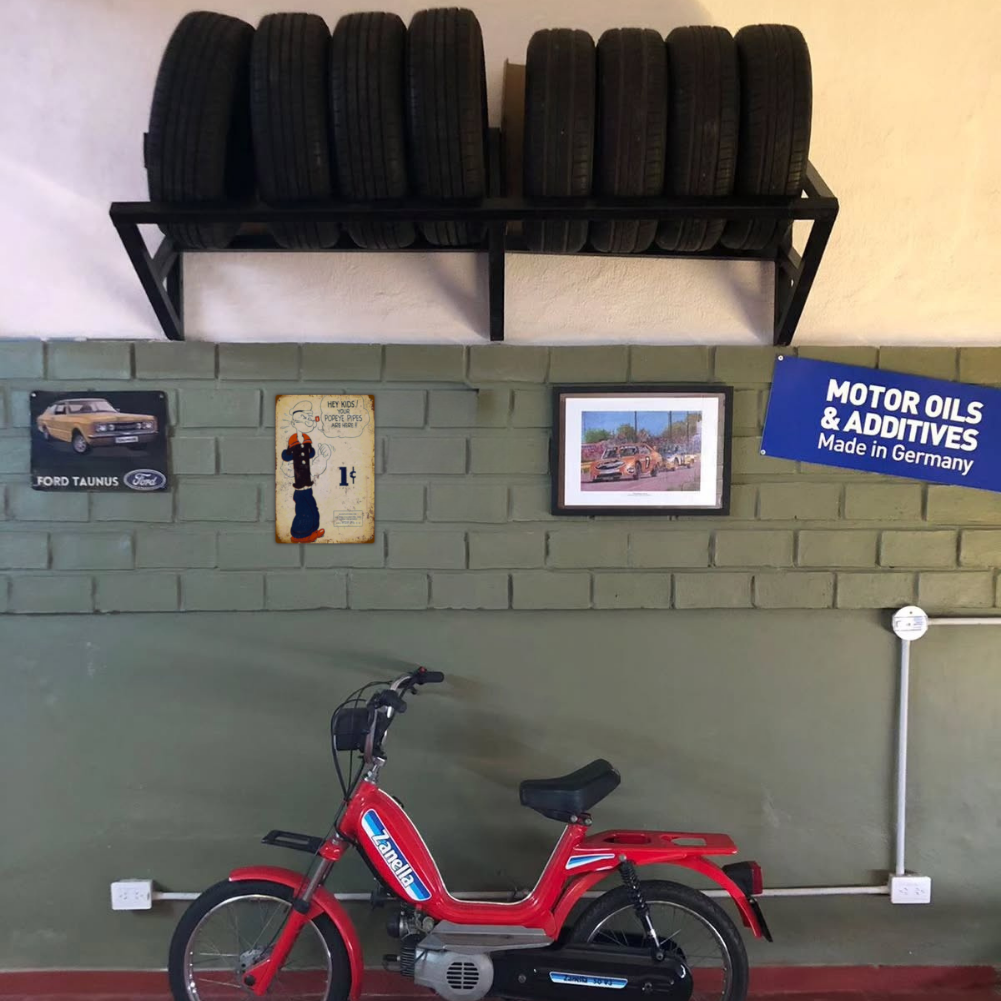 Popeye 1¢ Pipes Vintage Ad Tin Sign