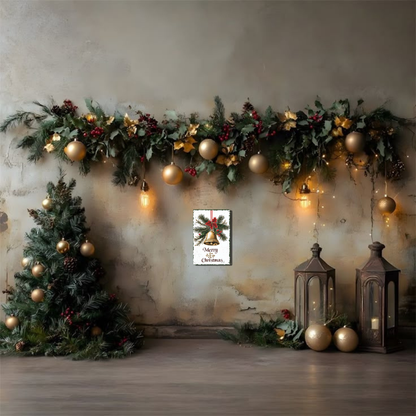 "Merry Christmas" Classic Bell & Holly