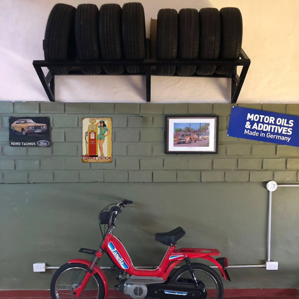 Bettie’s Service Station Pin-Up Tin Sign