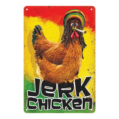 "Jerk Chicken" Funny Rasta Chicken