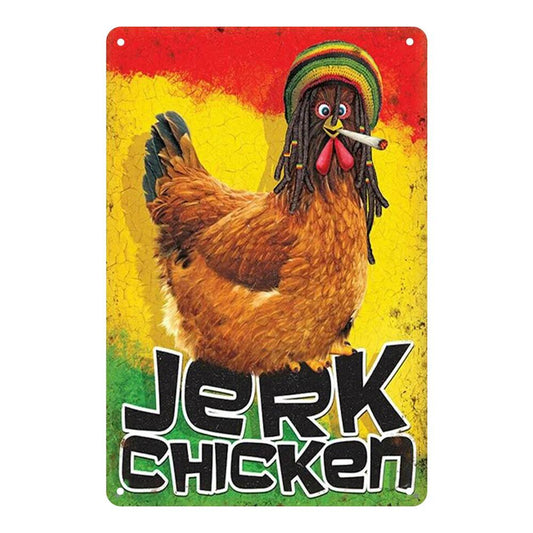 "Jerk Chicken" Funny Rasta Chicken