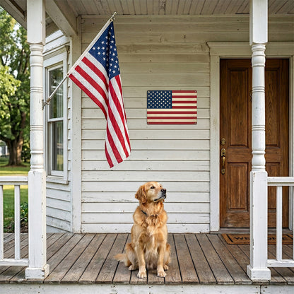 American Flag Metal Sign - 12 x 16 Inch