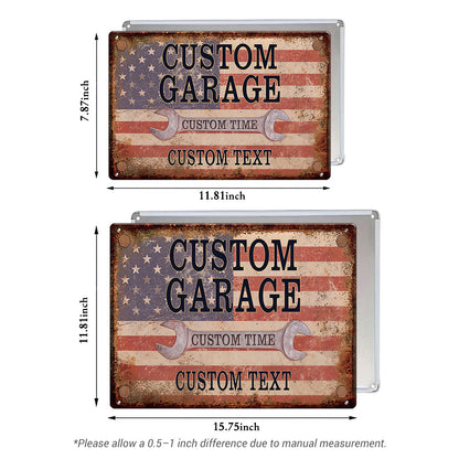 Retro Repair & Service Garage Wall Decor- Dad's Garage Metal Sign