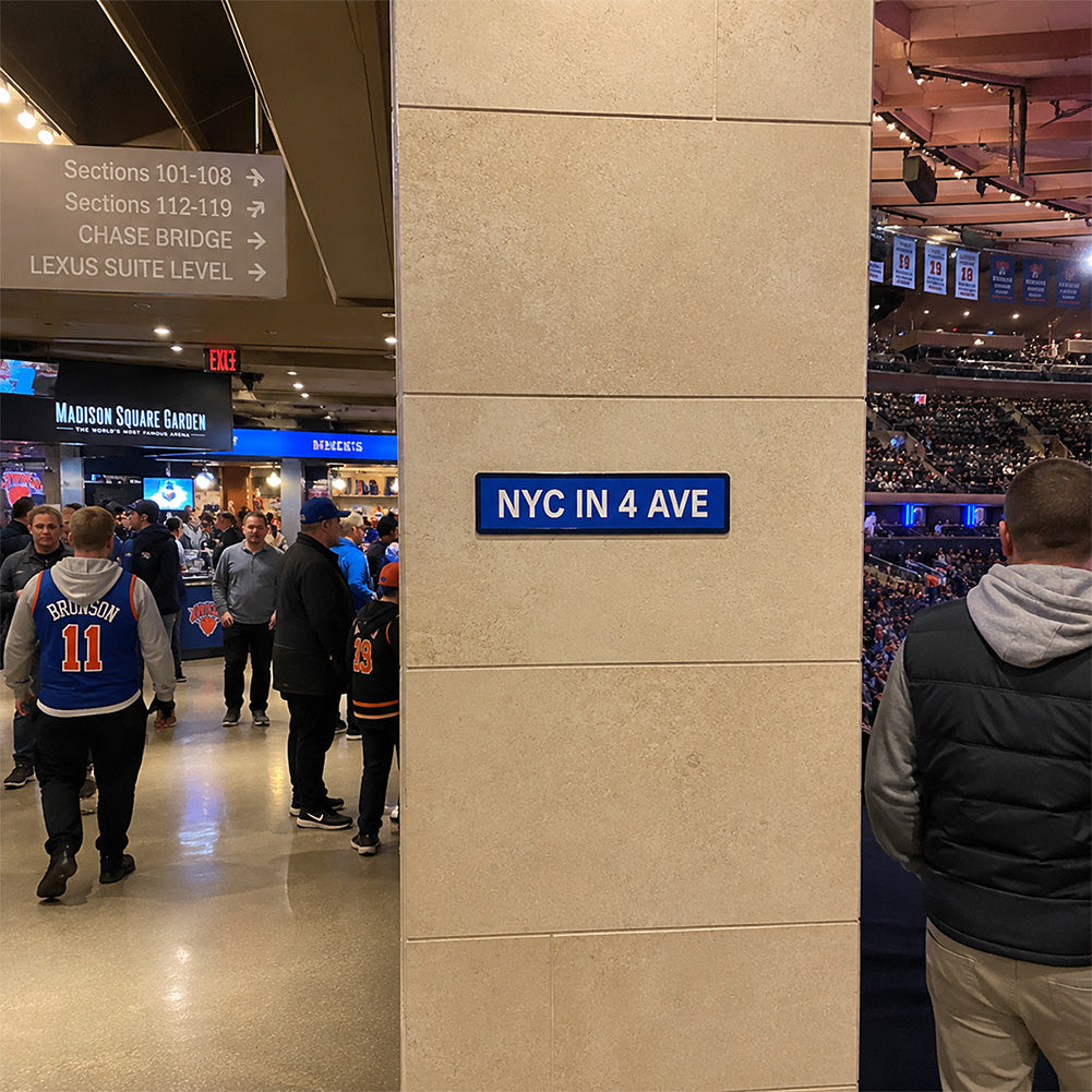 NYC in 4 Ave Metal Sign – 27 Years Later, New York Stand Up