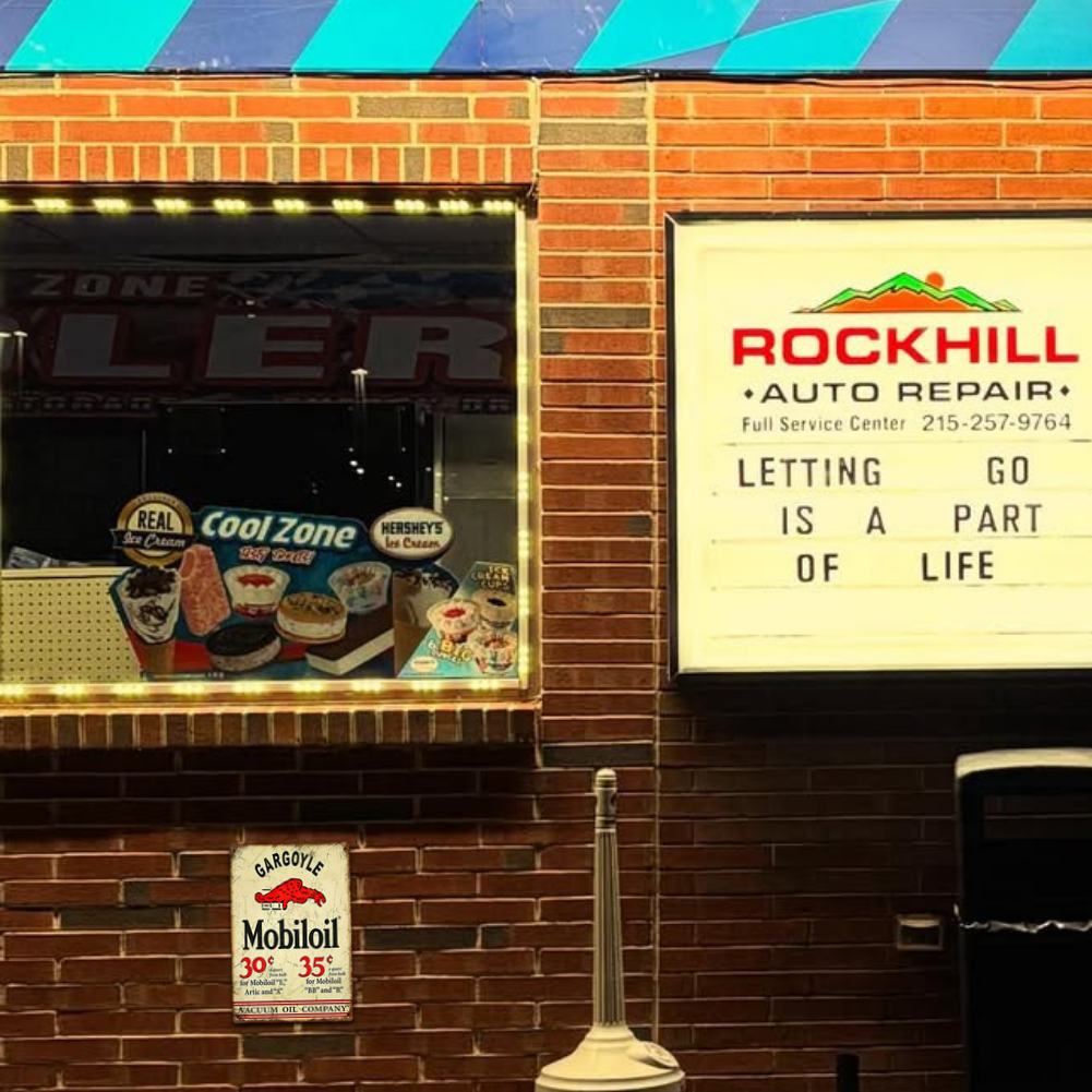 Gargoyle Mobiloil Vintage Tin Sign