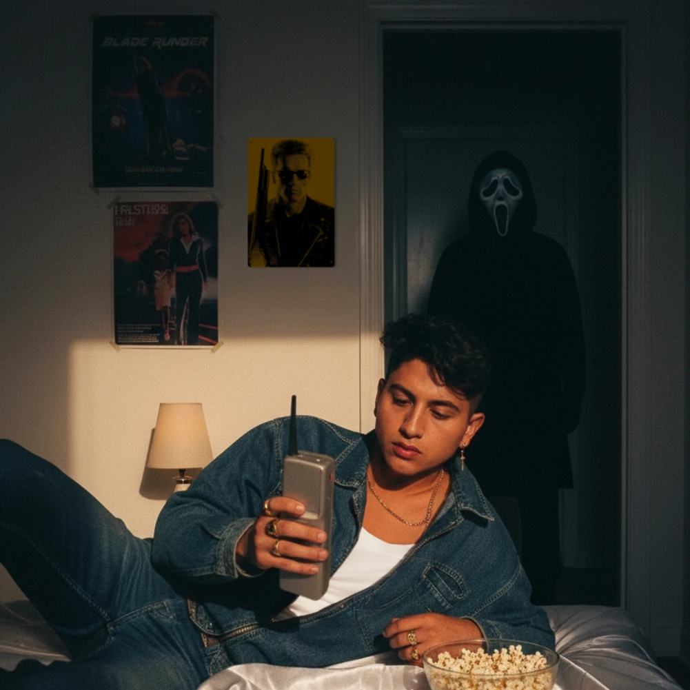 Arnold Pop-Art Halftone Portrait Tin Sign