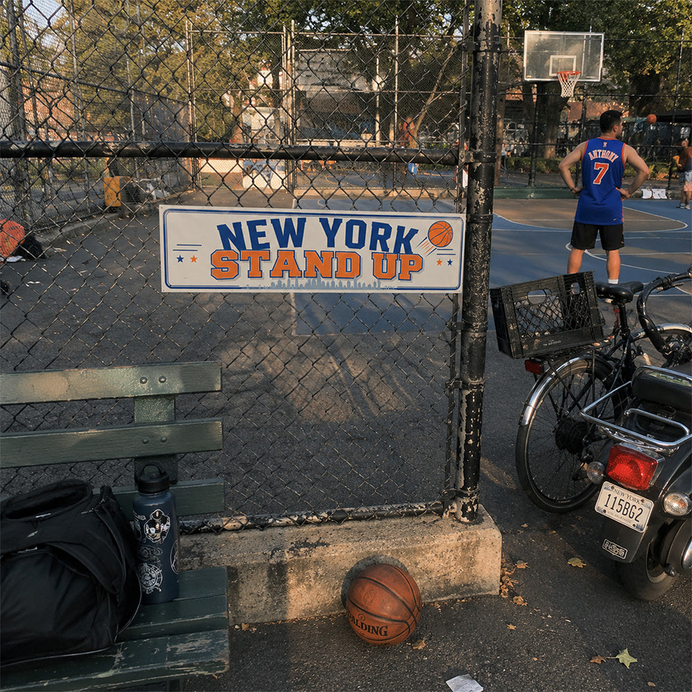 New York Stand Up Metal Sign