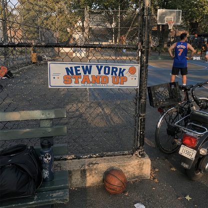 New York Stand Up Metal Sign