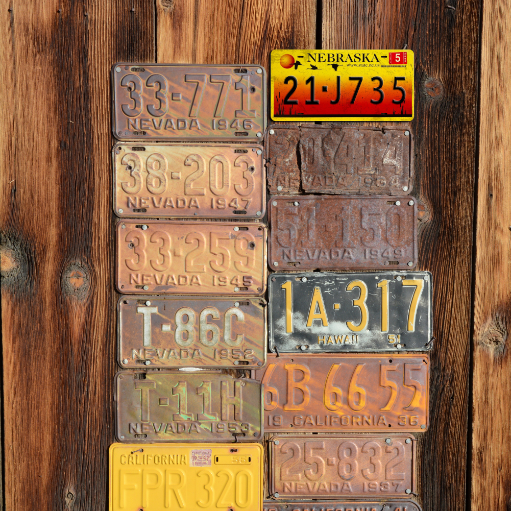 Nebraska 21-J735 - Tin License Plate Sign(6*12Inch)