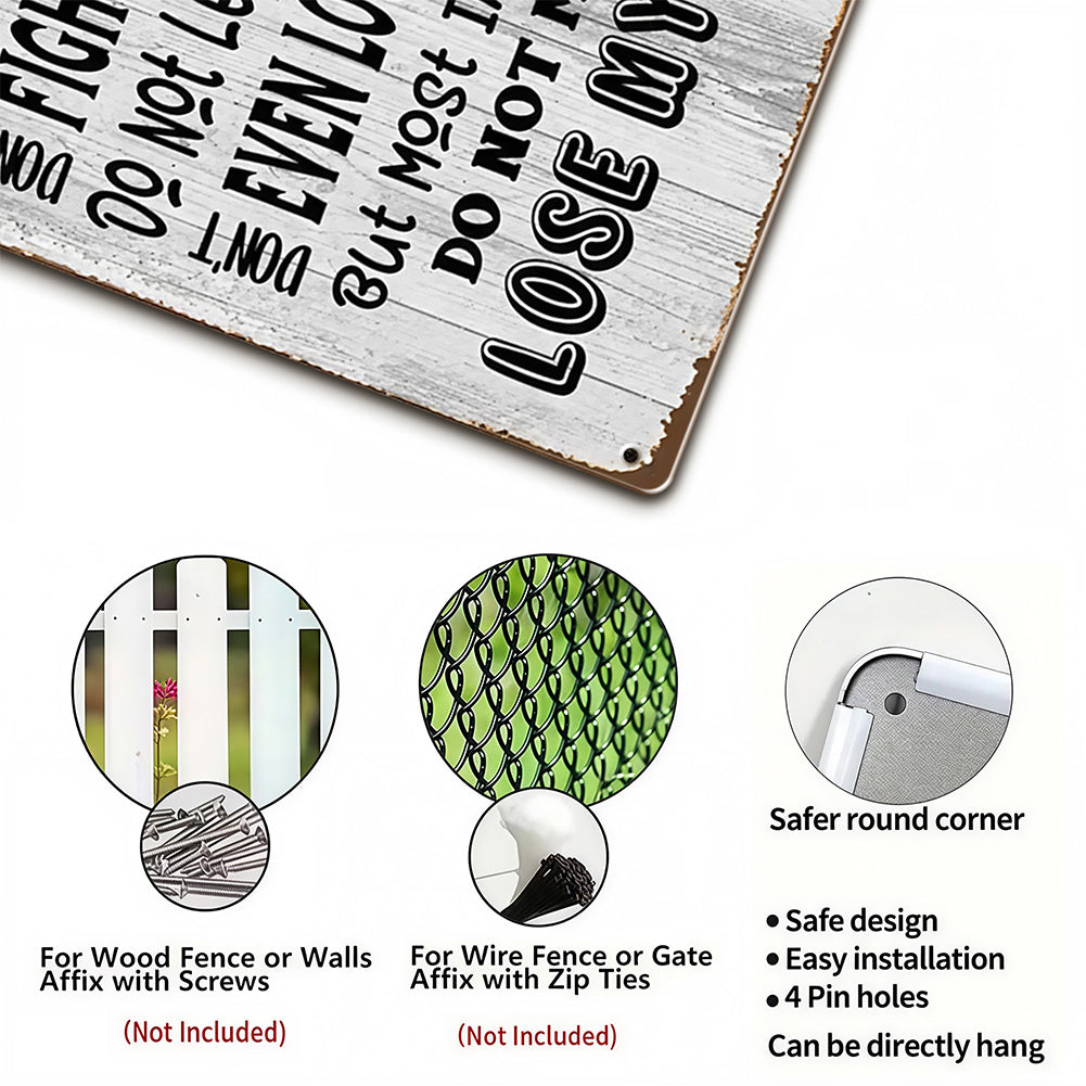 Dad’s Garage Shit List Metal Sign – Funny Garage Rules Wall Decor