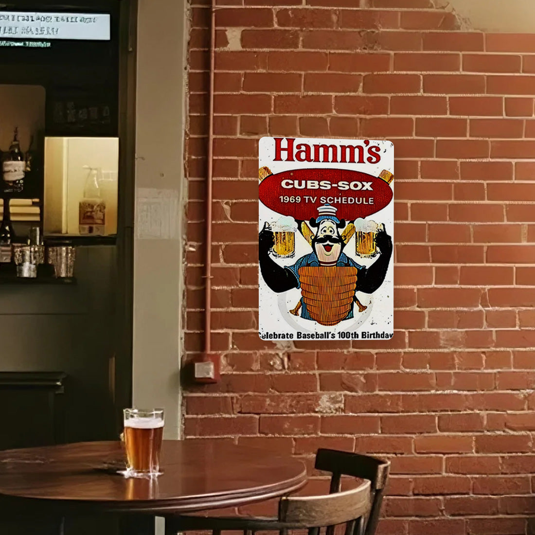 Hamm's Beer 1969 Cubs-Sox Schedule