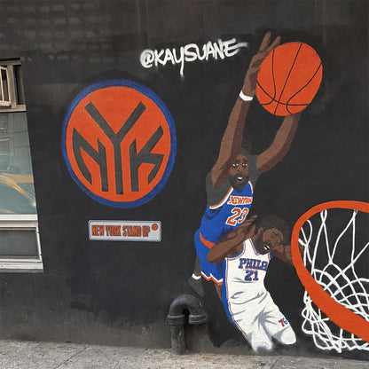 New York Stand Up Metal Sign – 27 Years Later NBA Finals Fan Wall Decor