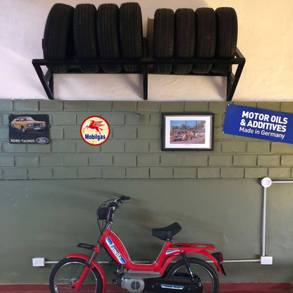 Mobilgas Pegasus Round Metal Sign – Vintage Gas Station