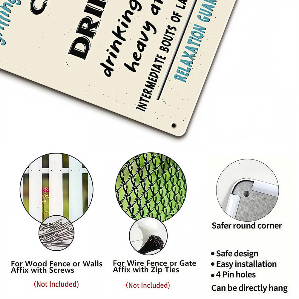 Funny Backyard Forecast Metal Sign - Grilling and Chilling