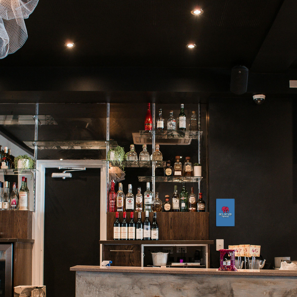 Delirium Tremens Pink Elephant Metal Sign